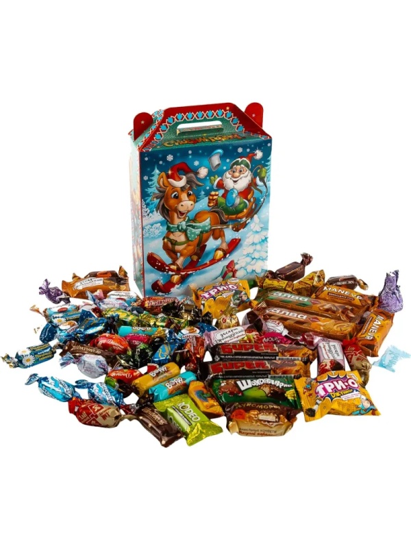 Новогодний сладкий подарок 'Зимние забавы' 1000 грамм, А25126