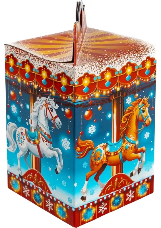 Новогодний сладкий подарок 'Праздничная карусель' 900 грамм, А25143