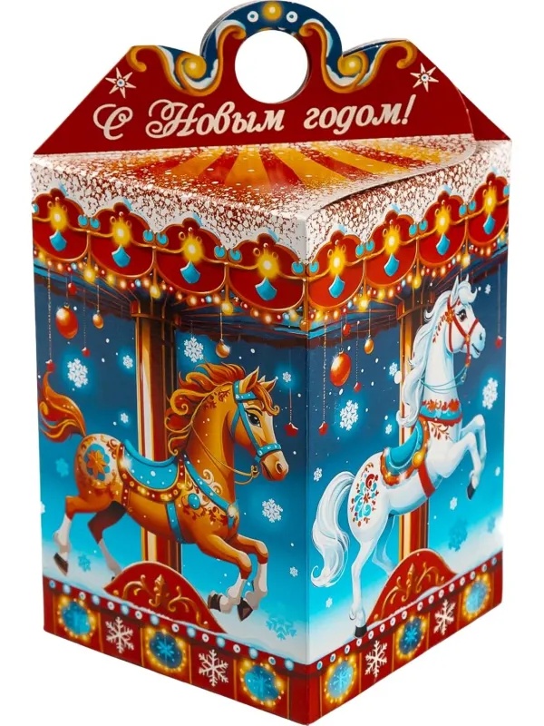 Новогодний сладкий подарок 'Праздничная карусель' 900 грамм, А25143