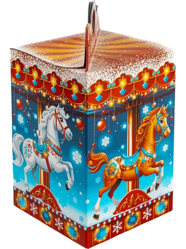 Новогодний сладкий подарок 'Праздничная карусель' 900 грамм, А25143