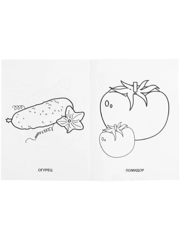 Раскраска Фрукты и овощи.215х290мм. Объем: 16 стр. Умка , 978-5-506-00827-9