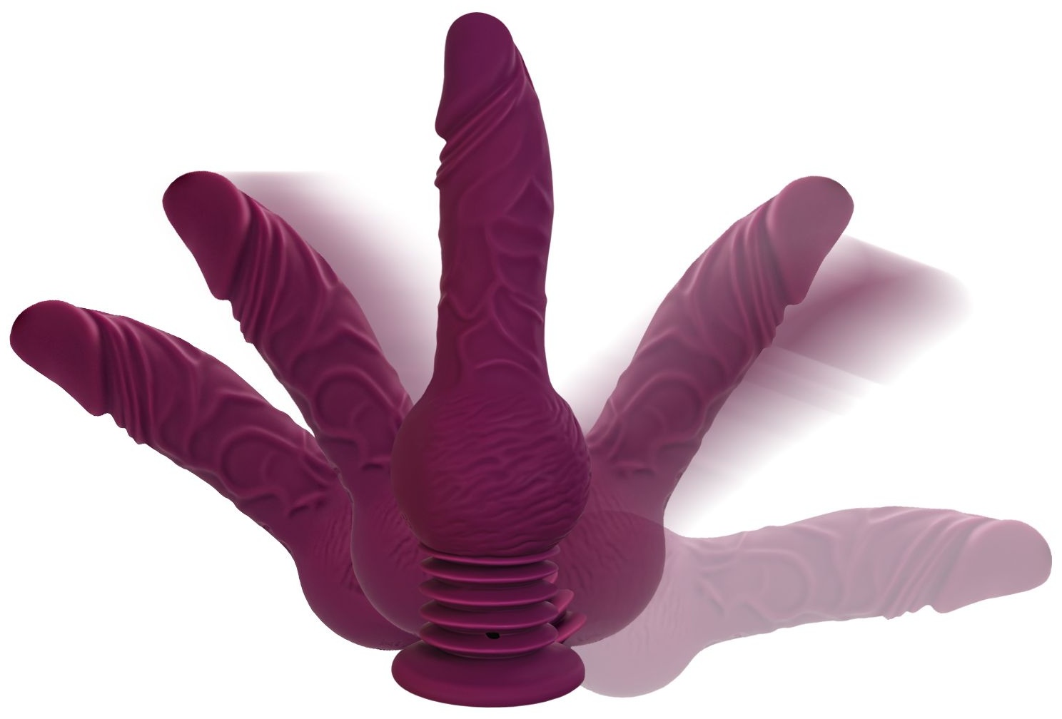 Фиолетовая мини-машина для секса Striker с пультом ДУ - 23,5 см.