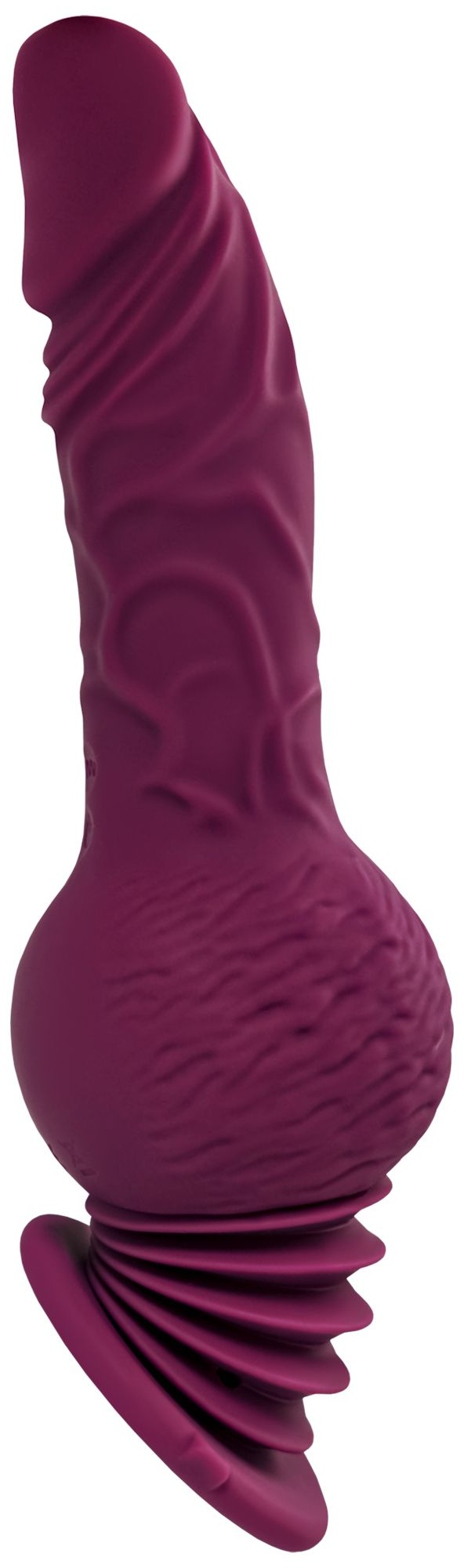 Фиолетовая мини-машина для секса Striker с пультом ДУ - 23,5 см.