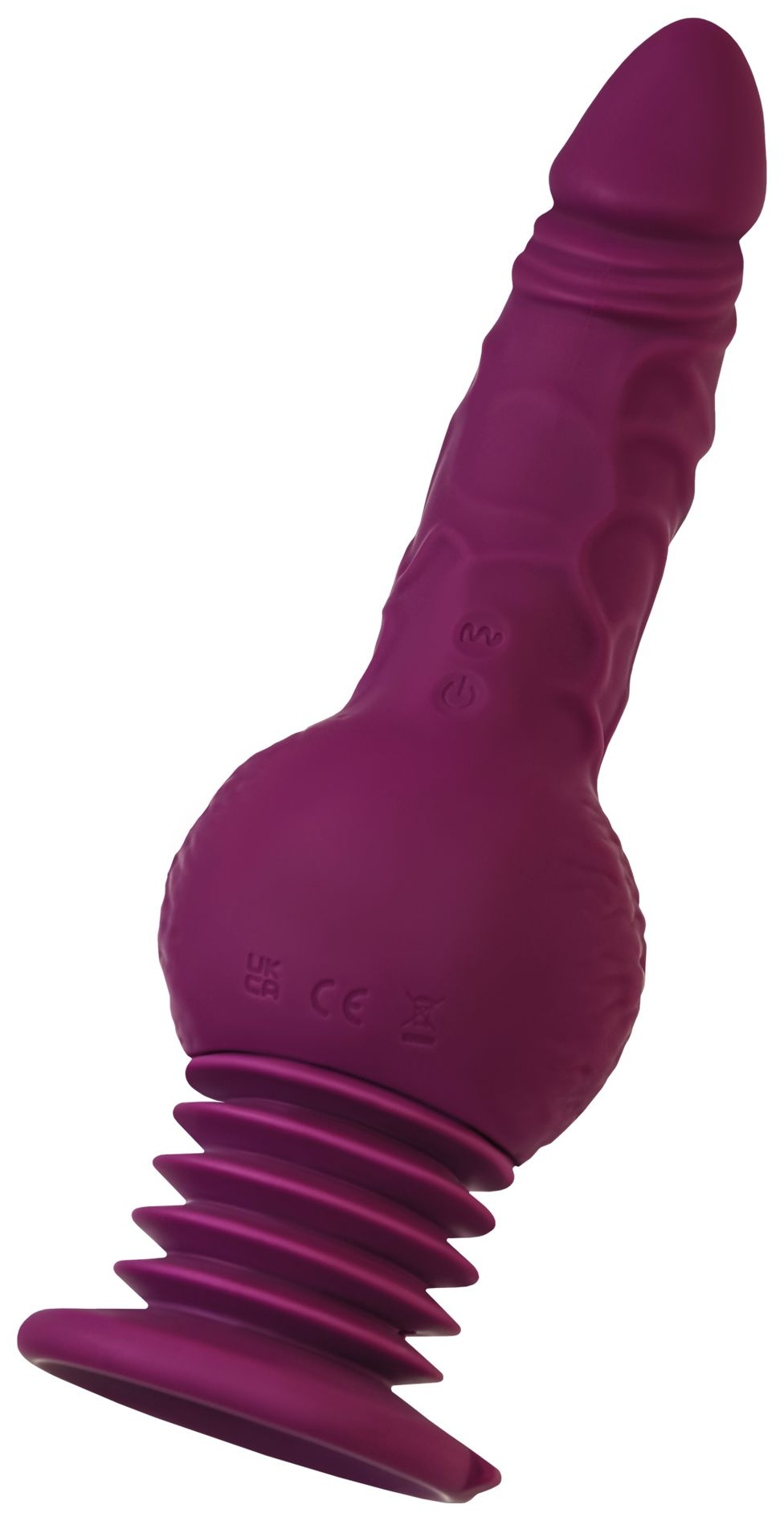 Фиолетовая мини-машина для секса Striker с пультом ДУ - 23,5 см.