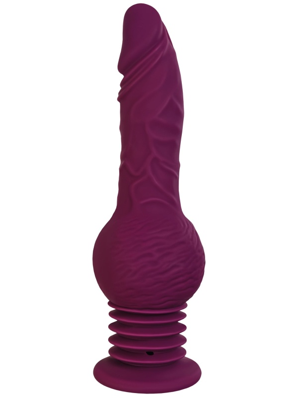 Фиолетовая мини-машина для секса Striker с пультом ДУ - 23,5 см.