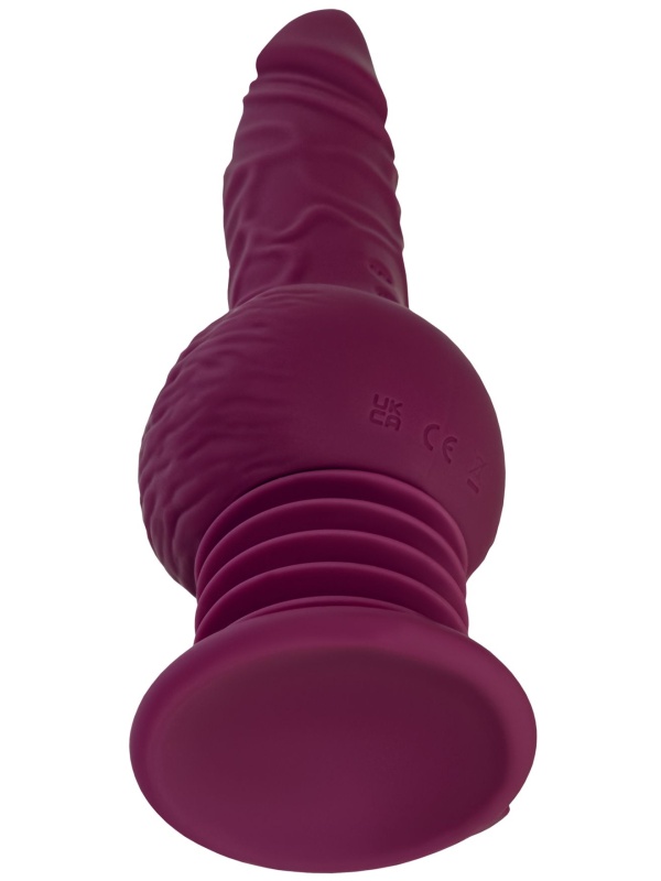 Фиолетовая мини-машина для секса Striker с пультом ДУ - 23,5 см.