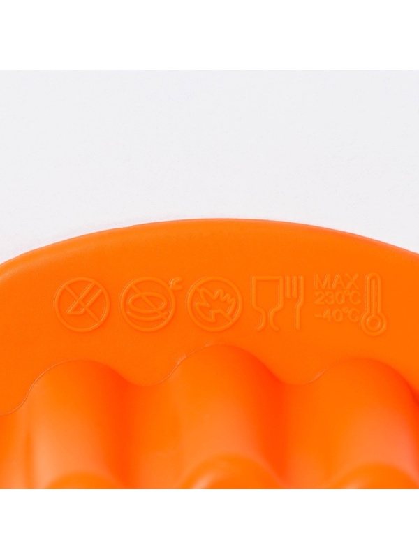 Форма для выпечки Доляна «Рифлёный круг. Звезда», силикон, 29×28 см, с ручками, цвет МИКС