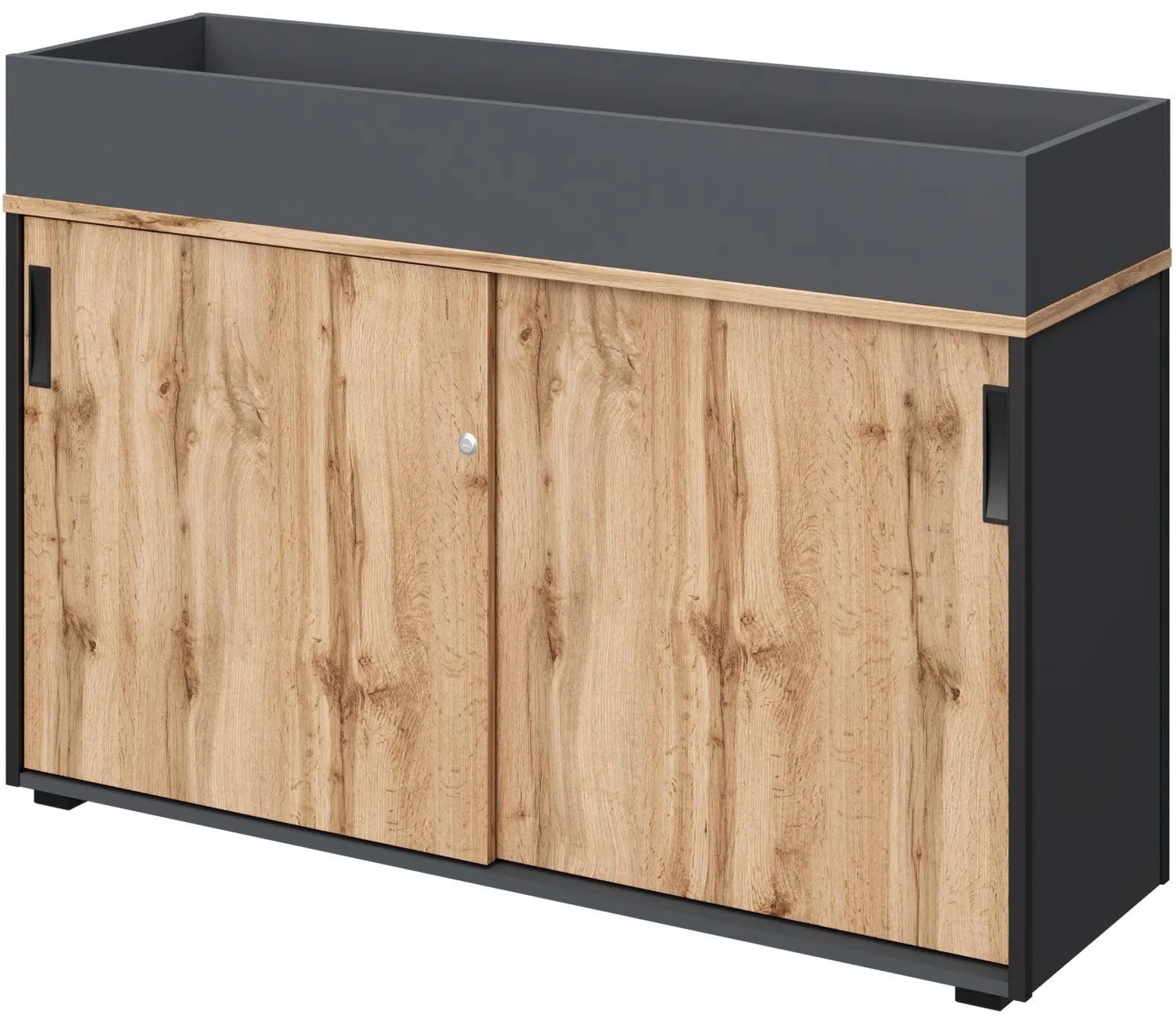 Топ K-loft ящик кашпо для тумбы 241H001 1370х416х752 графит