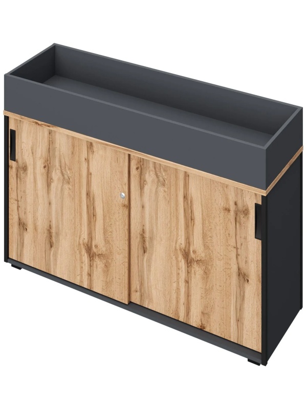 Топ K-loft ящик кашпо для тумбы 241H001 1370х416х752 графит