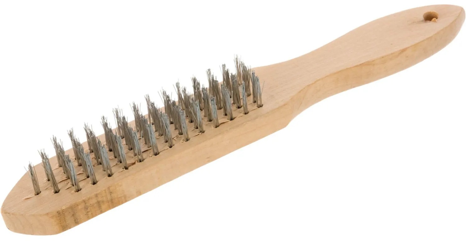 Щетка БИБЕР 70950 5-рядная стальная с деревянной ручкой