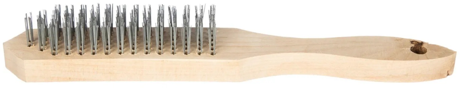 Щетка БИБЕР 70960 6-рядная стальная с деревянной ручкой