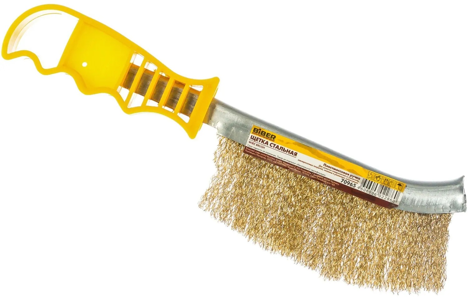 Щетка БИБЕР 70965 стальная с пластмассовой ручкой