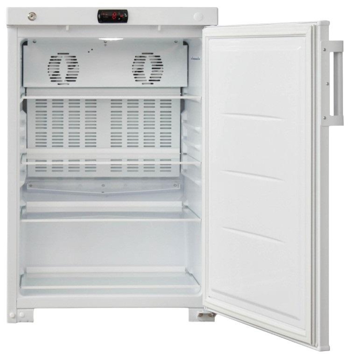 Холодильник фарм Бирюса Б-150K-G мет дверь полки стекл.-4 шт (150л)