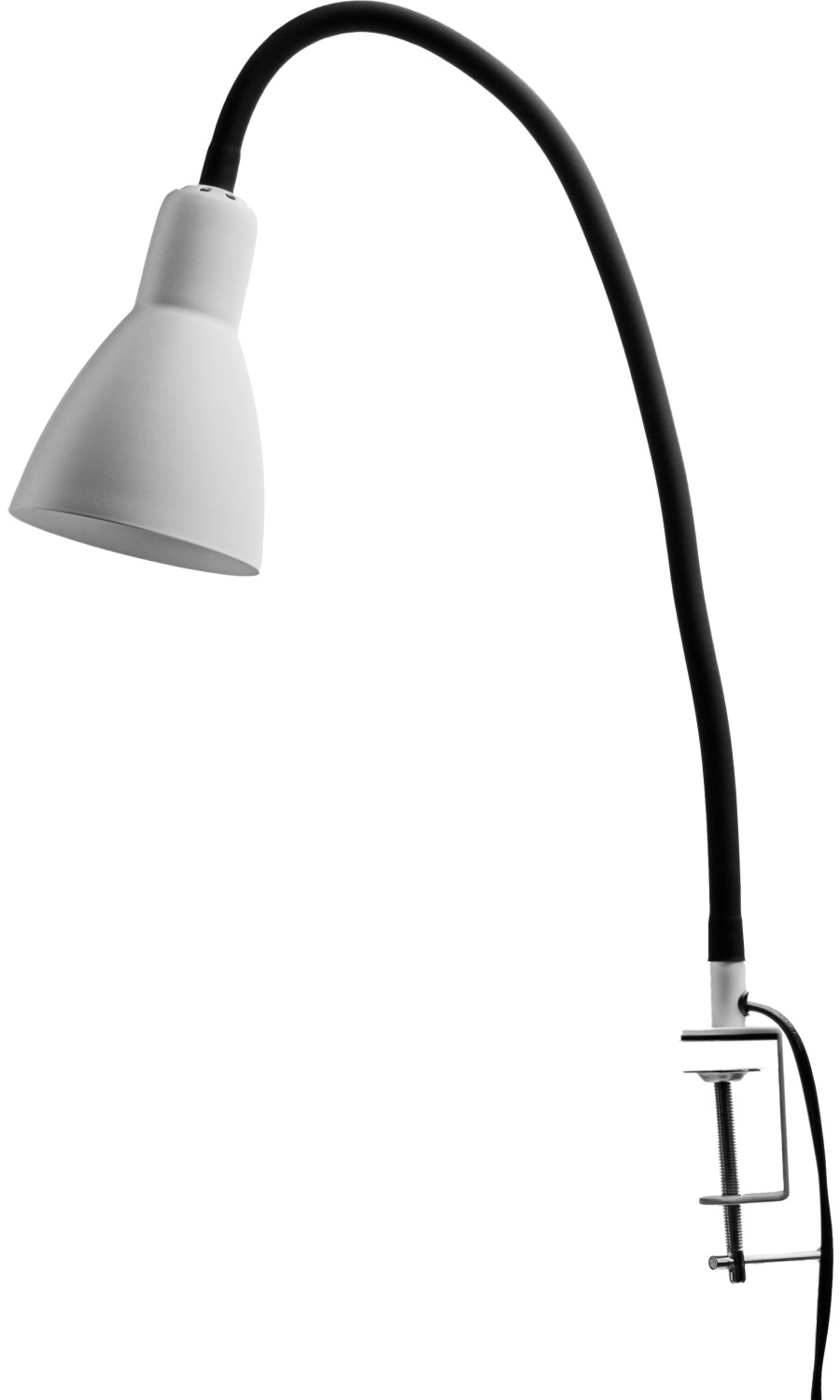 Светильник KD-438 C01 бел. струбцина, Е27, 40 Вт, металл