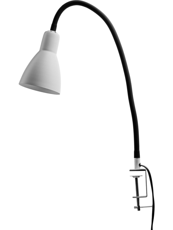 Светильник KD-438 C01 бел. струбцина, Е27, 40 Вт, металл