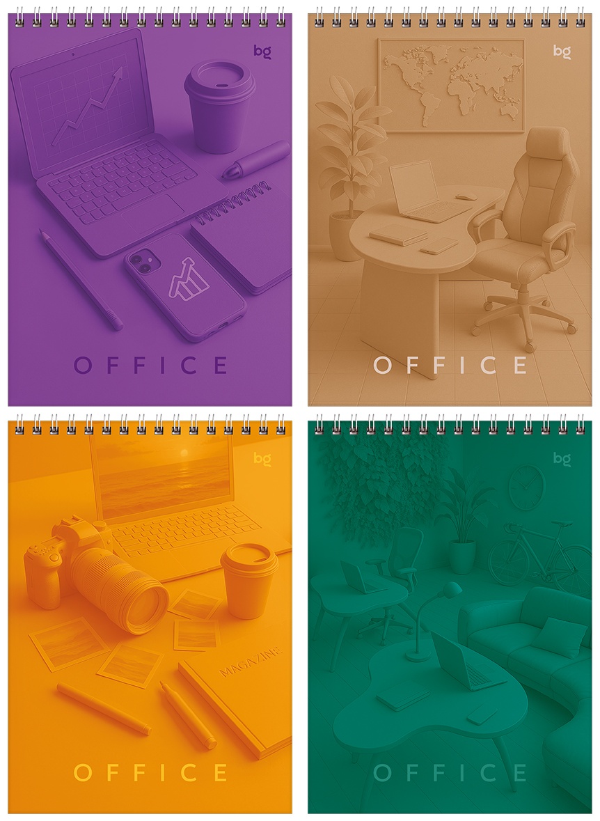 Блокнот А5 60л. на гребне BG 