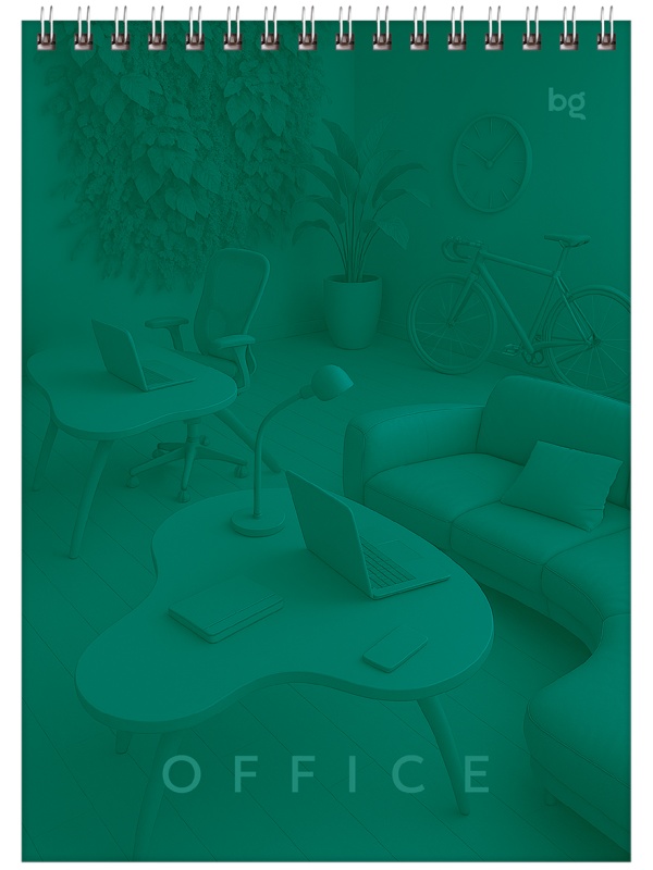 Блокнот А5 60л. на гребне BG 