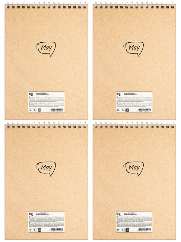 Блокнот А5 60л. на гребне BG 