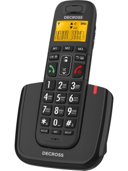 Радиотелефон DECT DECROSS DC1013 (цвет черный)