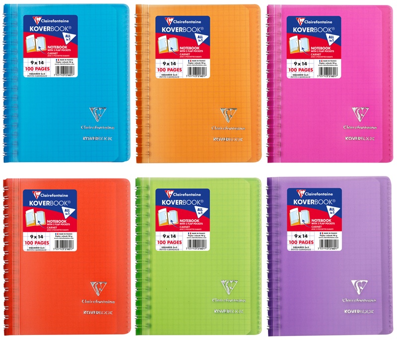 АССОРТИ Записная книжка А6 50л. на гребне Clairefontaine 