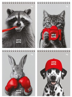 Блокнот А5 80л. на гребне BG 