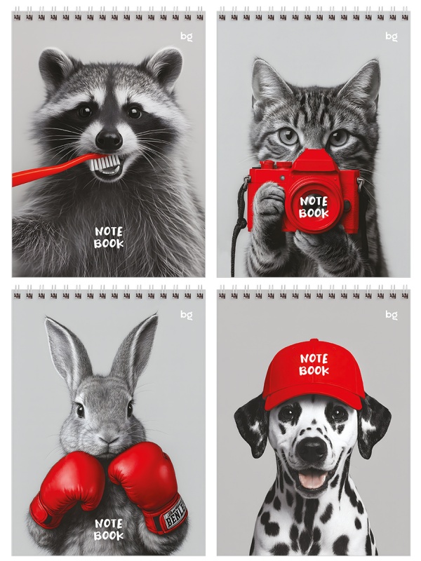 Блокнот А5 80л. на гребне BG 