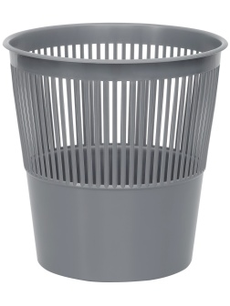 УЦЕНКА - Корзина для бумаг СТАММ, 09л, сетчатая, серая