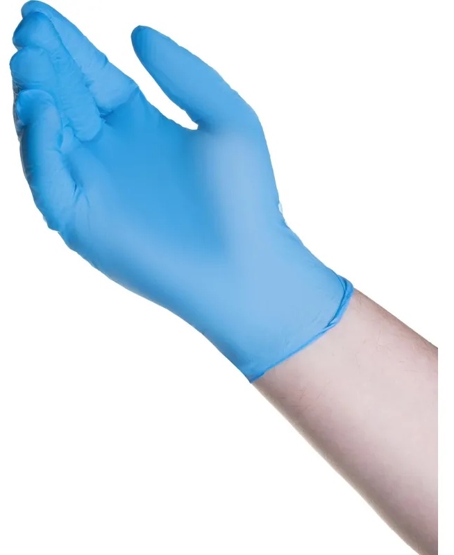 Перчатки нитрил., нестер., н/о, синий СЗМИ  (M) 50пар/уп