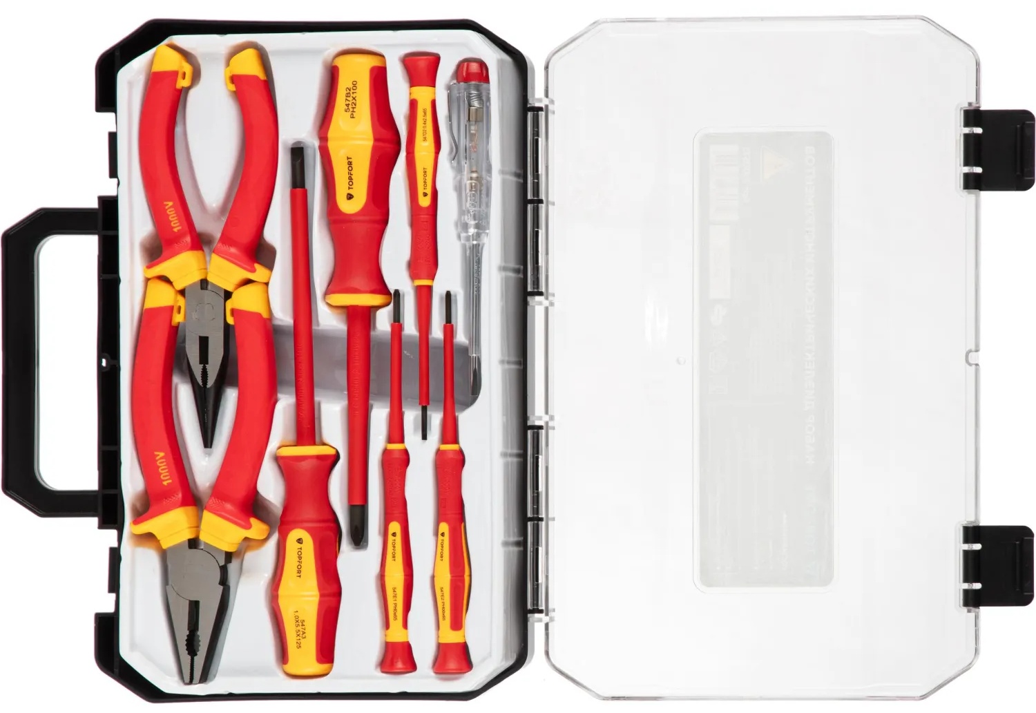 Набор диэлектрических инструментов Topfort 8 предметов (VDE 547608)