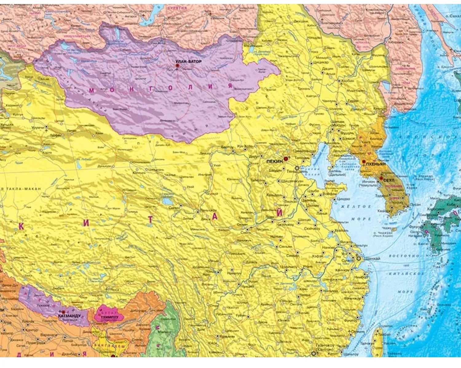 Карта настенная Евразия политическая 1.60х1.09м КН108