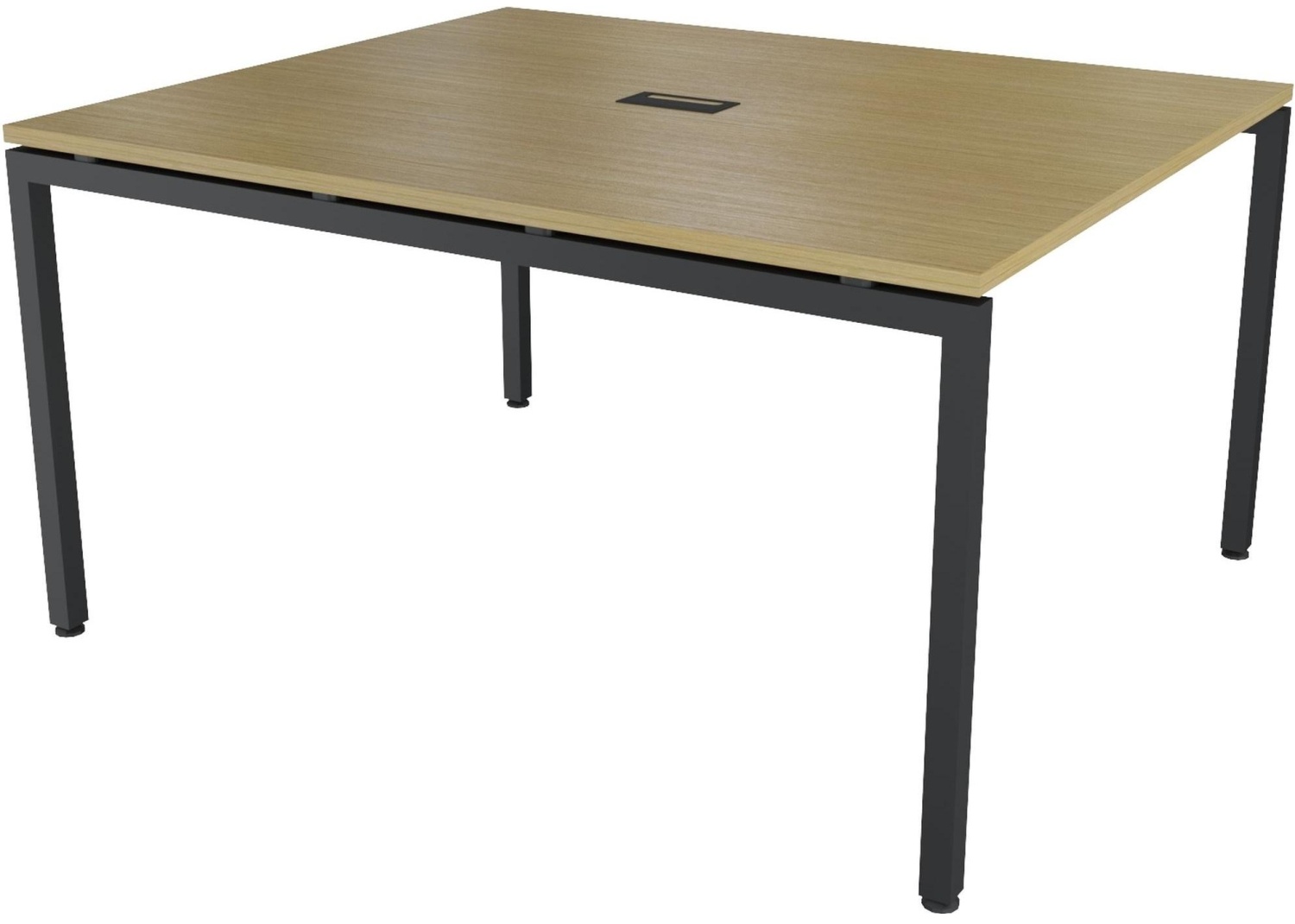 Стол MO_STEEL д/перег с подрозетником 11701 дуб св./антрацит Ш1200