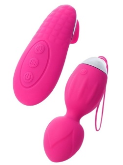 Розовые виброшарики TELLA с пультом-стимулятором