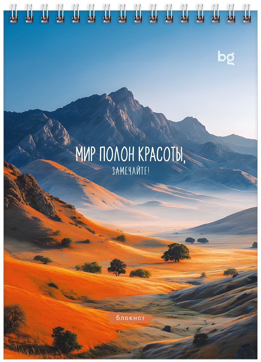 Блокнот А5 40л. на гребне BG 