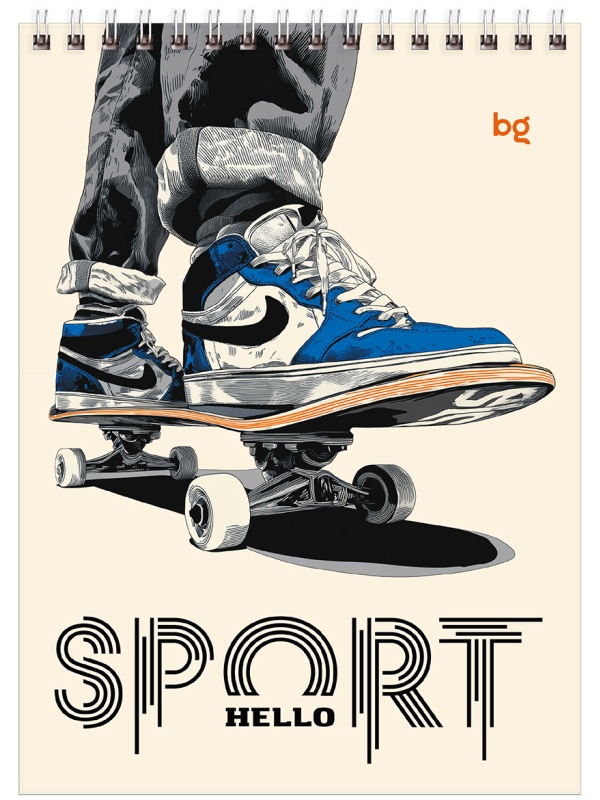 Блокнот А5 40л. на гребне BG 