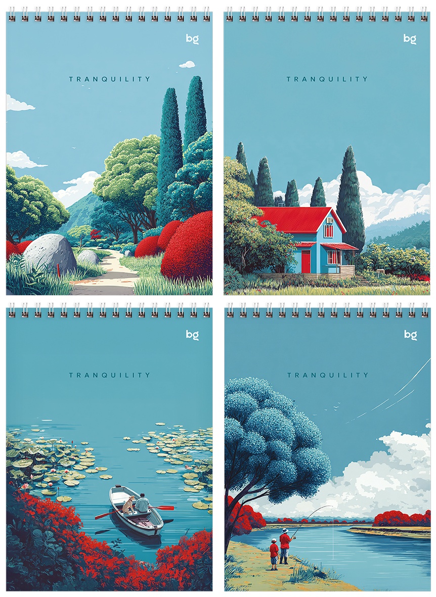 Блокнот А5 60л. на гребне BG 