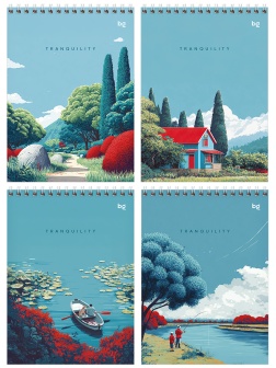 Блокнот А5 60л. на гребне BG 