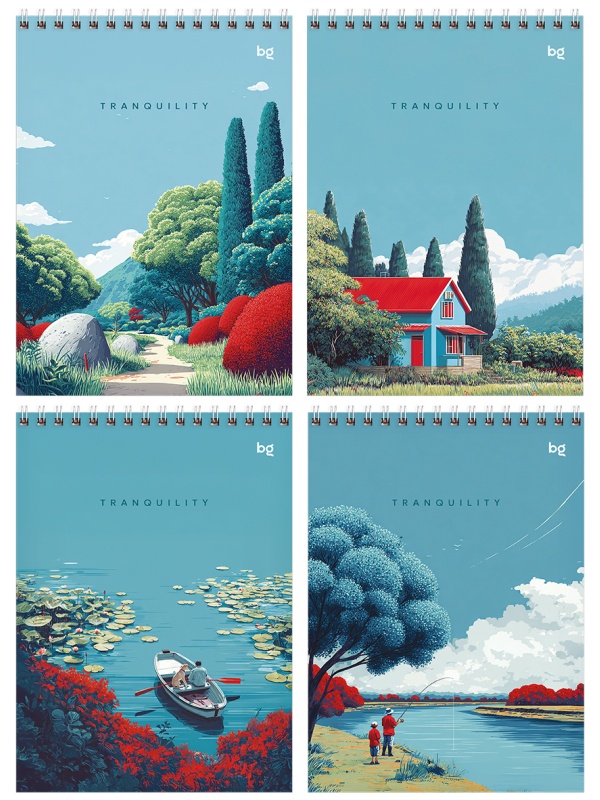 Блокнот А5 60л. на гребне BG 