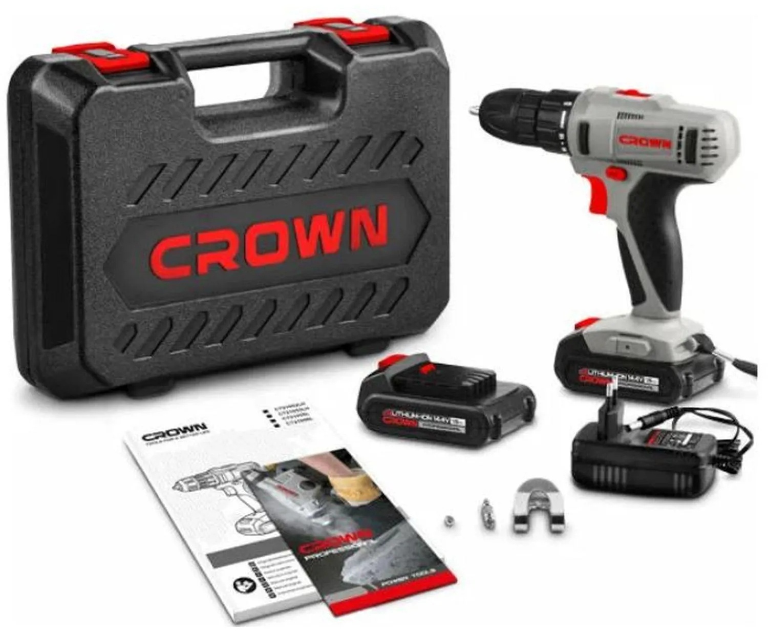 Дрель-шуруповерт аккумуляторная CROWN CT21052LH-1.5 BMC