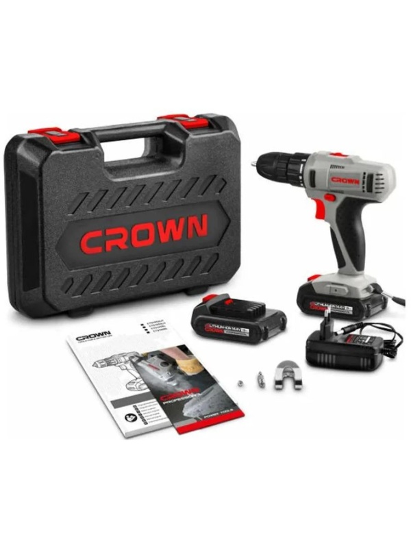 Дрель-шуруповерт аккумуляторная CROWN CT21052LH-1.5 BMC