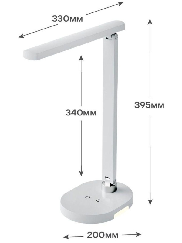 Светильник Ultraflash UF-802 C01 белый (Led настольный, 12Вт, 3ур. ярк CCT)