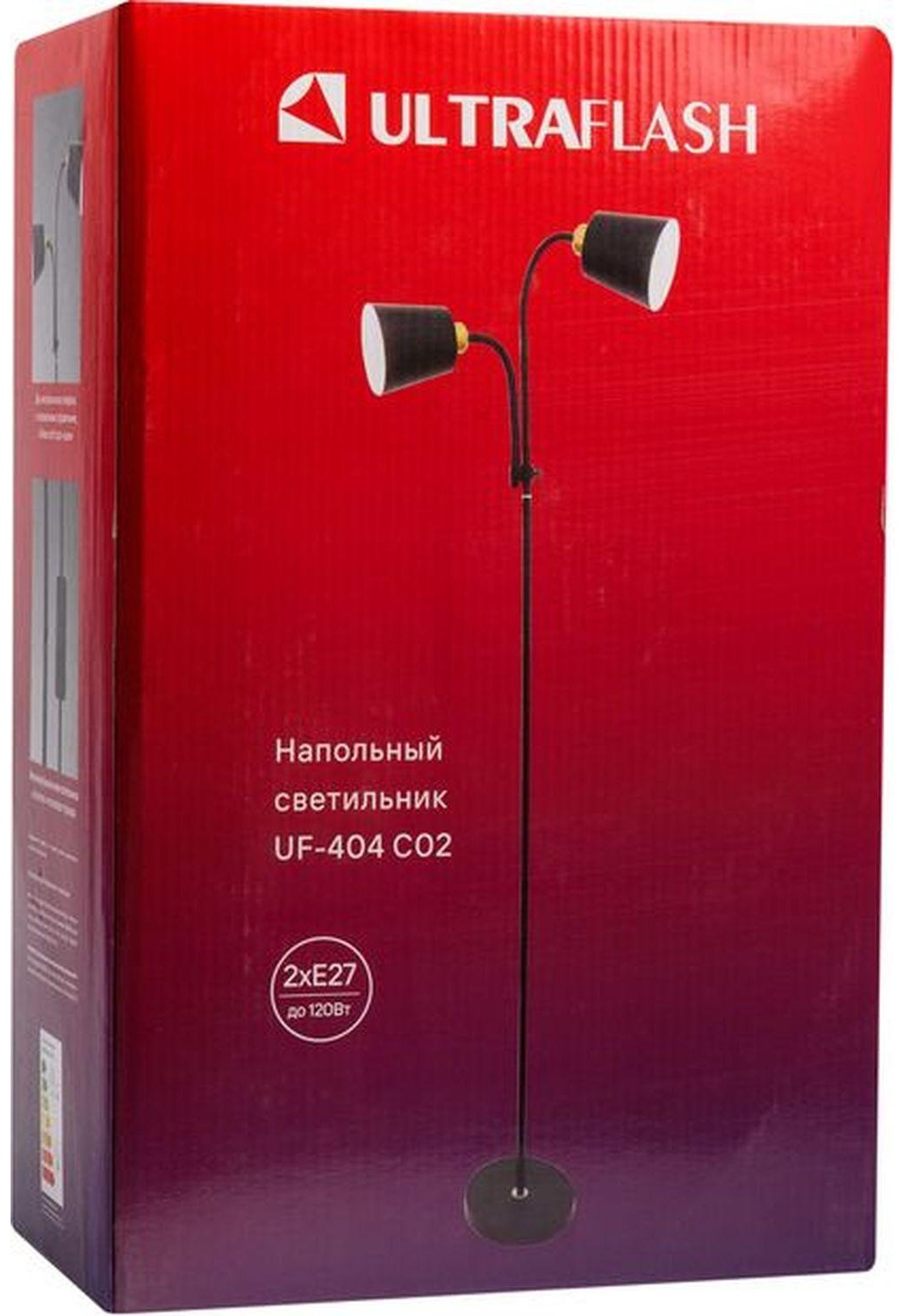 Светильник Ultraflash UF-404 C02 черн  (напольн, торшер, цоколь Е27)