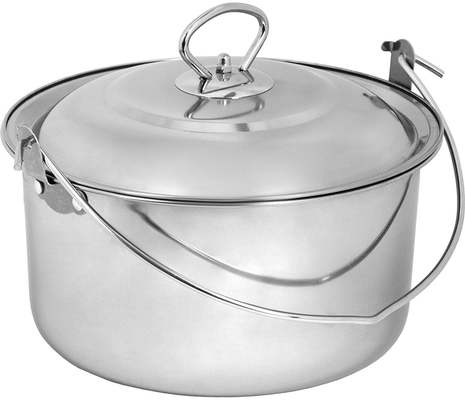 Котелок походный с крышкой, НЕРЖАВЕЮЩАЯ СТАЛЬ, 3 л, BOYSCOUT, 61161