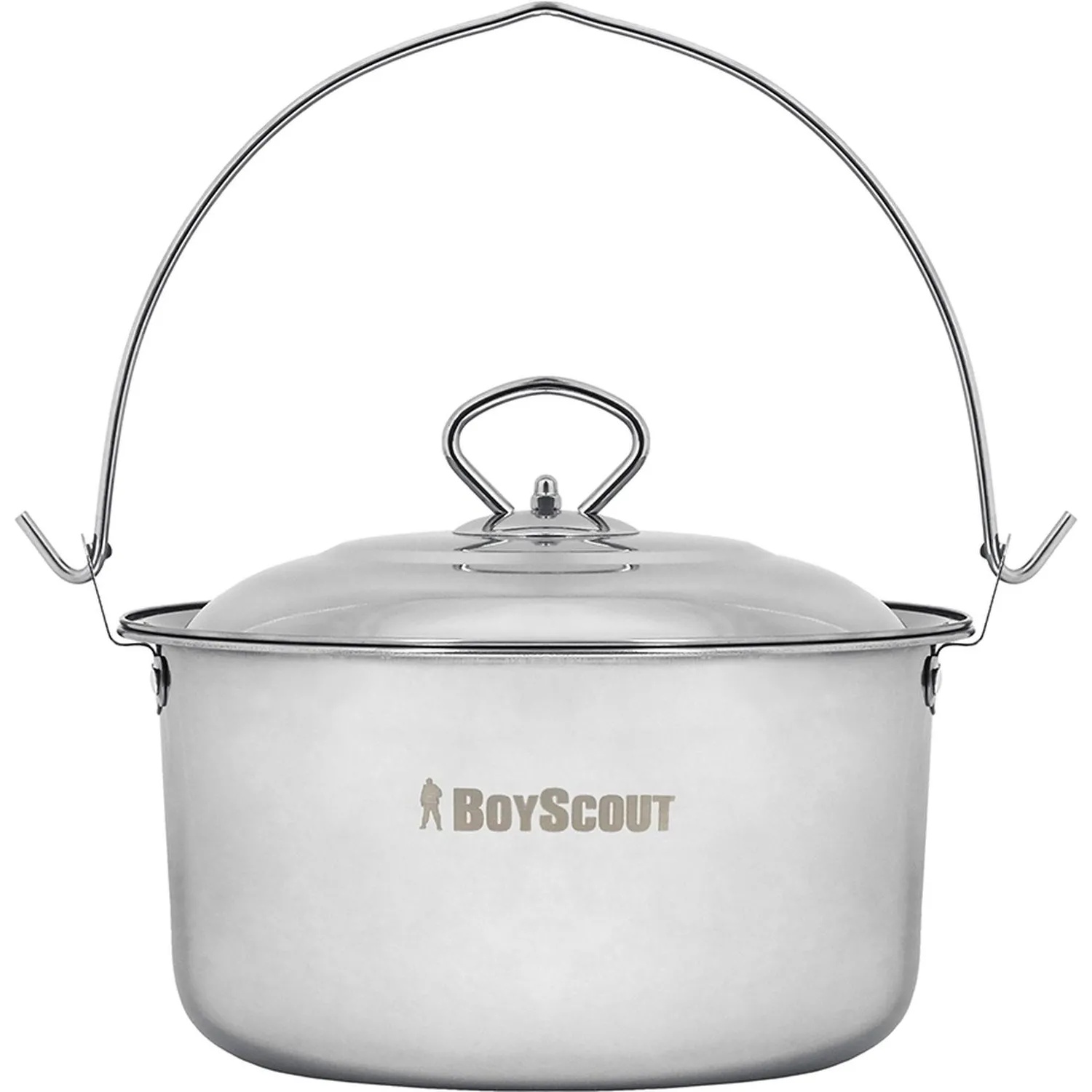 Котелок походный с крышкой, НЕРЖАВЕЮЩАЯ СТАЛЬ, 3 л, BOYSCOUT, 61161