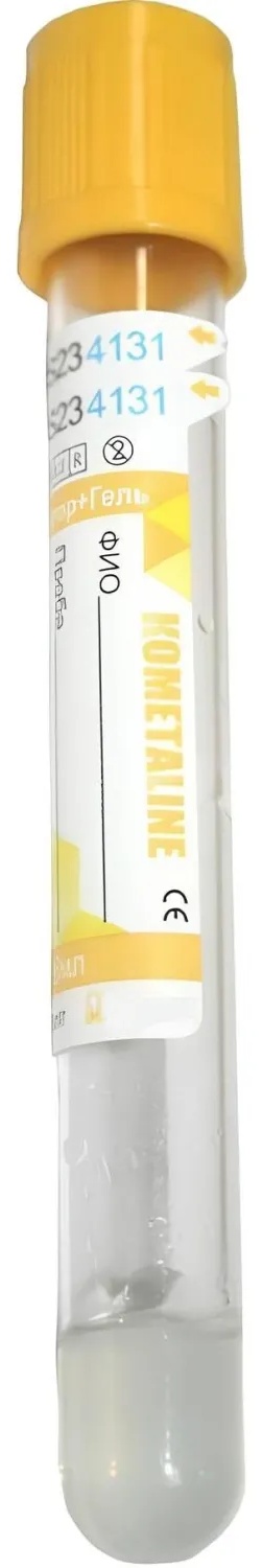 Пробирка вакуумная с гелем и активат свертывания: 3 мл, 13х75 мм уп/100шт