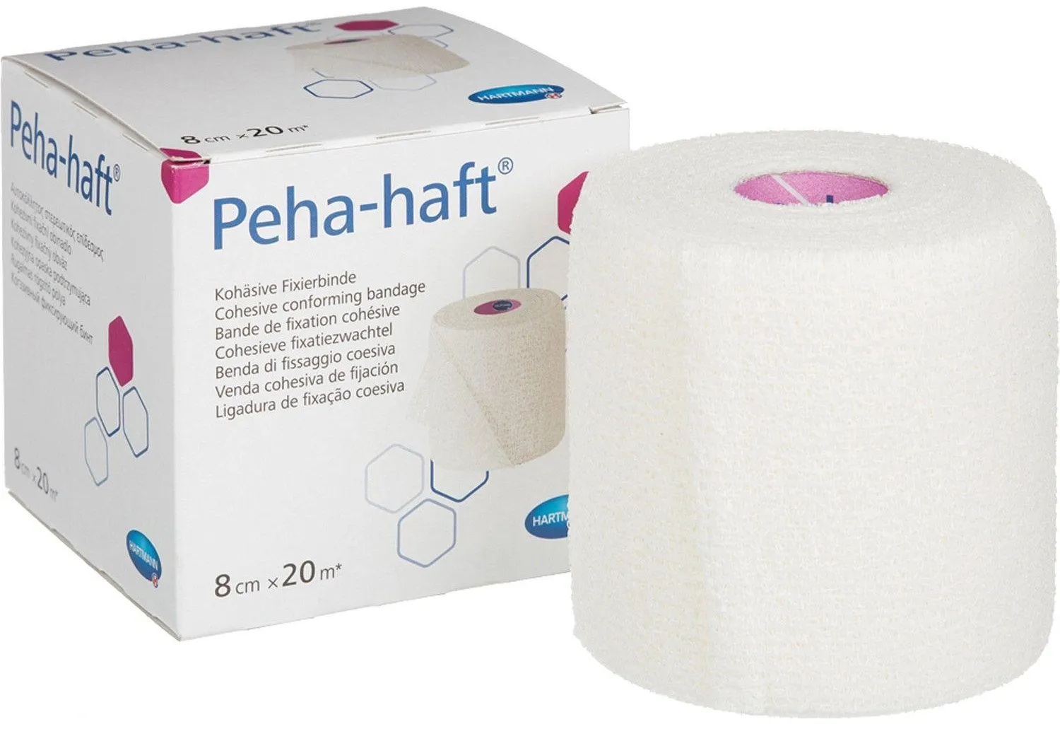 Бинт самофикс эласт 20м х 8см, белый, PEHA-HAFT