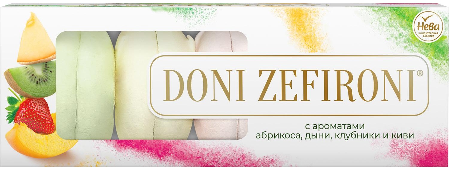 Зефир DONI ZEFIRONI Нева ароматизированный  ассорти , 210г