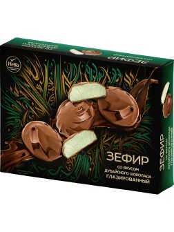 Зефир Нева со вкусом дубайского шоколада глазированный, 185г