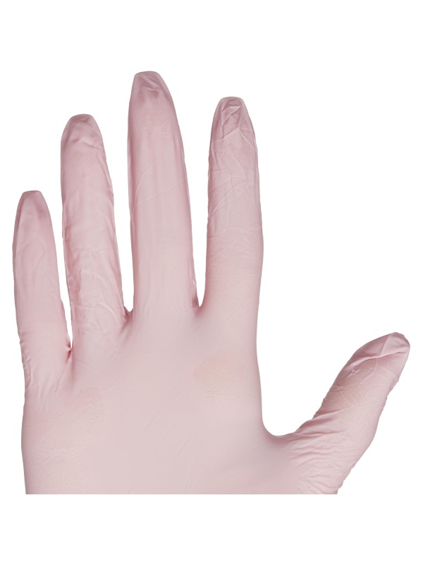 Перчатки нитрил, н/c, н/о, текстур, Benovy (XS) 50п/уп, розовый
