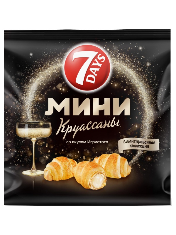 Круасcаны 7DAYS мини c кремом со вкусом игристого вина, 265г