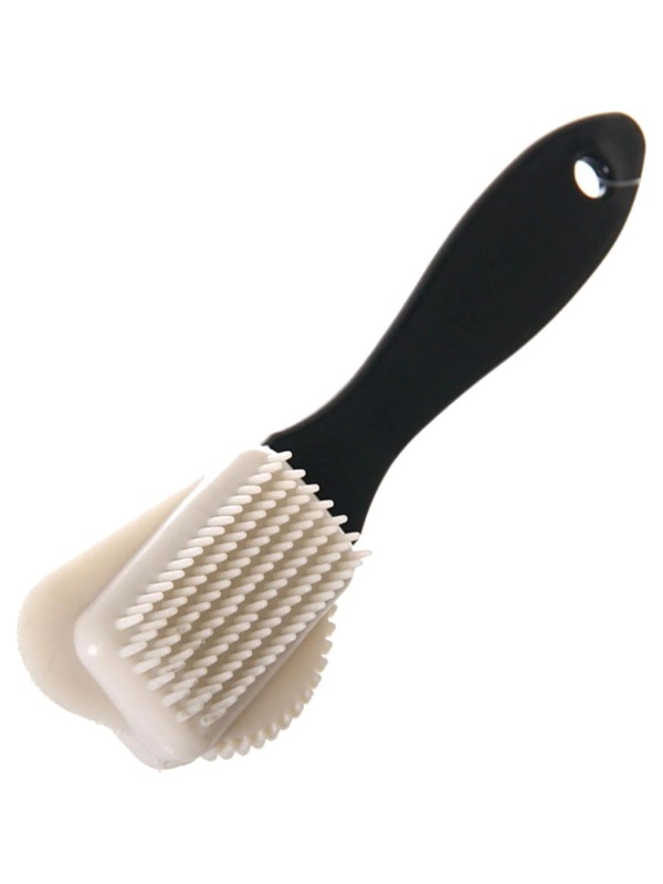 Щетка для обуви пластиковая Селфи,д/замши и нубука,черный,15,5см 975-728